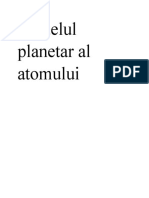 Modelul Planetar Al Atomului