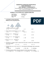 Soal Pas Matematika Kelas 8