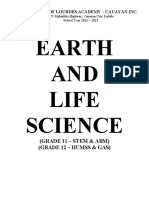 Earth AND Life Science: (Grade 11 - Stem & Abm) (Grade 12 - Humss & Gas)