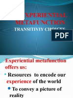 Experiential Metafunction Practical