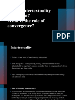 Why Is Intertextuality Important and What Is The Role of Convergence