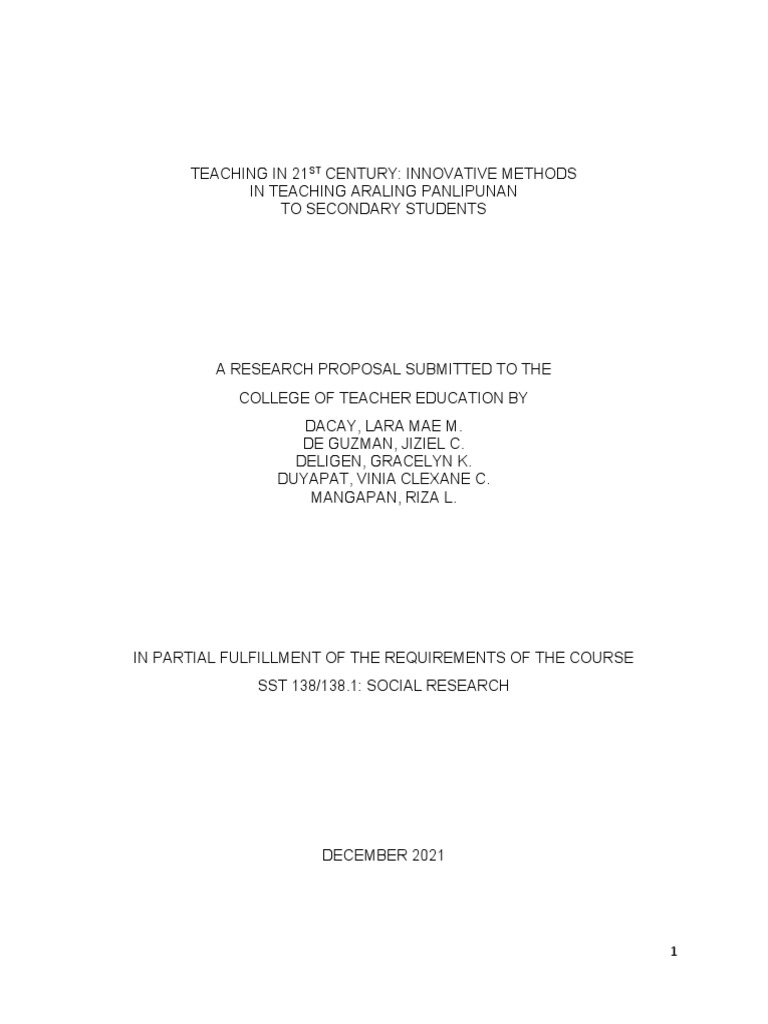 Innovative Teaching in Araling Panlipunan | PDF | Teachers ...