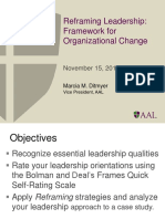 Reframing Leadership: Framework For Organizational Change: November 15, 2015
