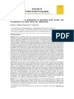 The Role of Citizen Participation in Promoting Social Security and Development (Case Study: Herat City, Afghanistan)