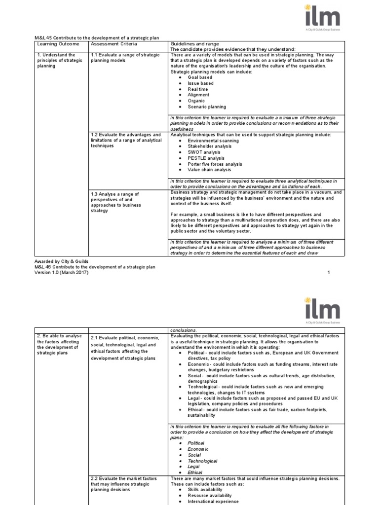 Strategic Plan Development Guide | PDF | Strategic Planning | Strategic ...