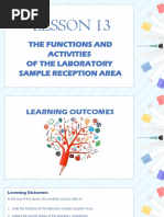 Lesson 13: The Functions and Activities of The Laboratory Sample Reception Area