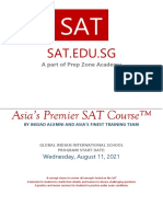 GIIS SAT Course - Starting August 11, 2021