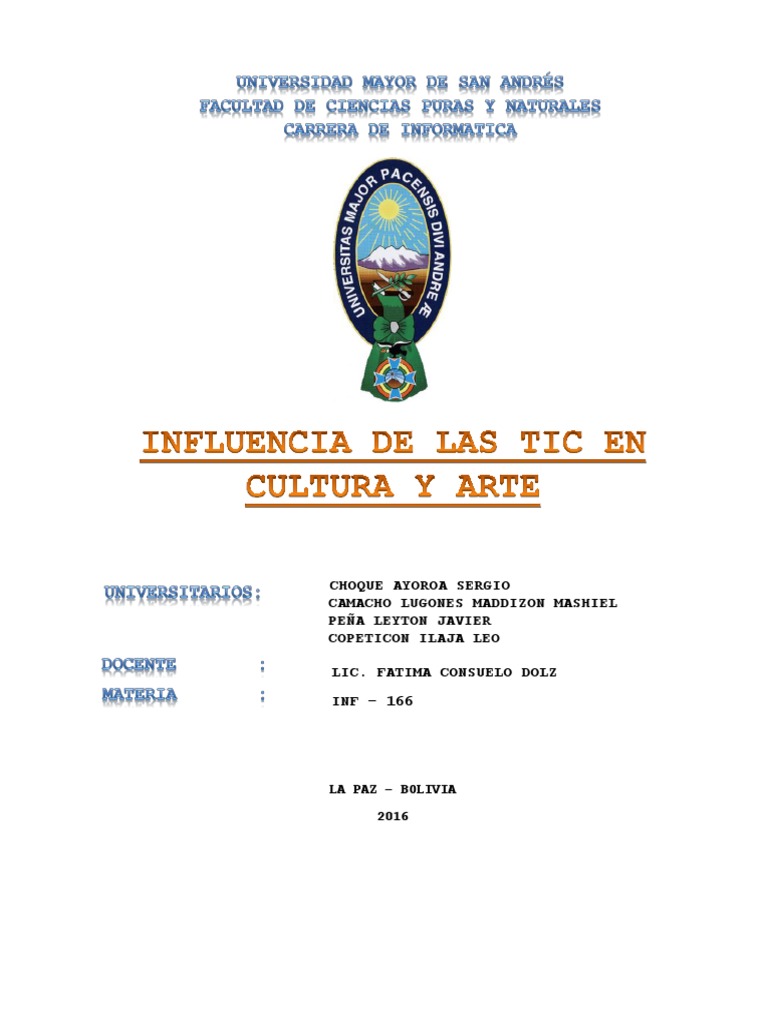 Grupo 4 La Influencia de Las Tic en El Arte y Cultura | PDF ...