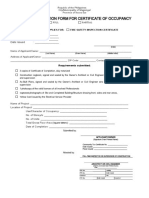 Unified Application Form For Certificate of Occupancy: This Also Applies For: Fire Safety Inspection Certificate