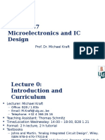 ELEN0037 Microelectronics and IC Design: Prof. Dr. Michael Kraft