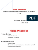 Primera Clase Fisica Mecanica 2021