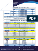 CALENDARIZACION Y FASES EDUCATIVAS - AÑO 2022