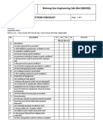 Bintang Gas Engineering SDN BHD (BGESB) Site Inspection Checklist