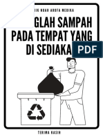 Hitam Dan Putih Minimalis Buang Sampah Poster