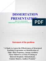 Dissertation Presentation: REG - NO.19N02102035 Obstetrics and Gynecological Nursing