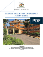 Uganda Ministry of Health Budget Execution Guidelines FY 2021/22