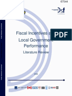 Fiscal Incentives and Local Government Performance
