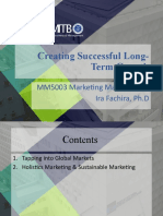 Creating Successful Long-Term Growth: MM5003 Marketing Management Ira Fachira, PH.D