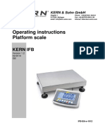 Operating Instructions Platform Scale: Kern Ifb