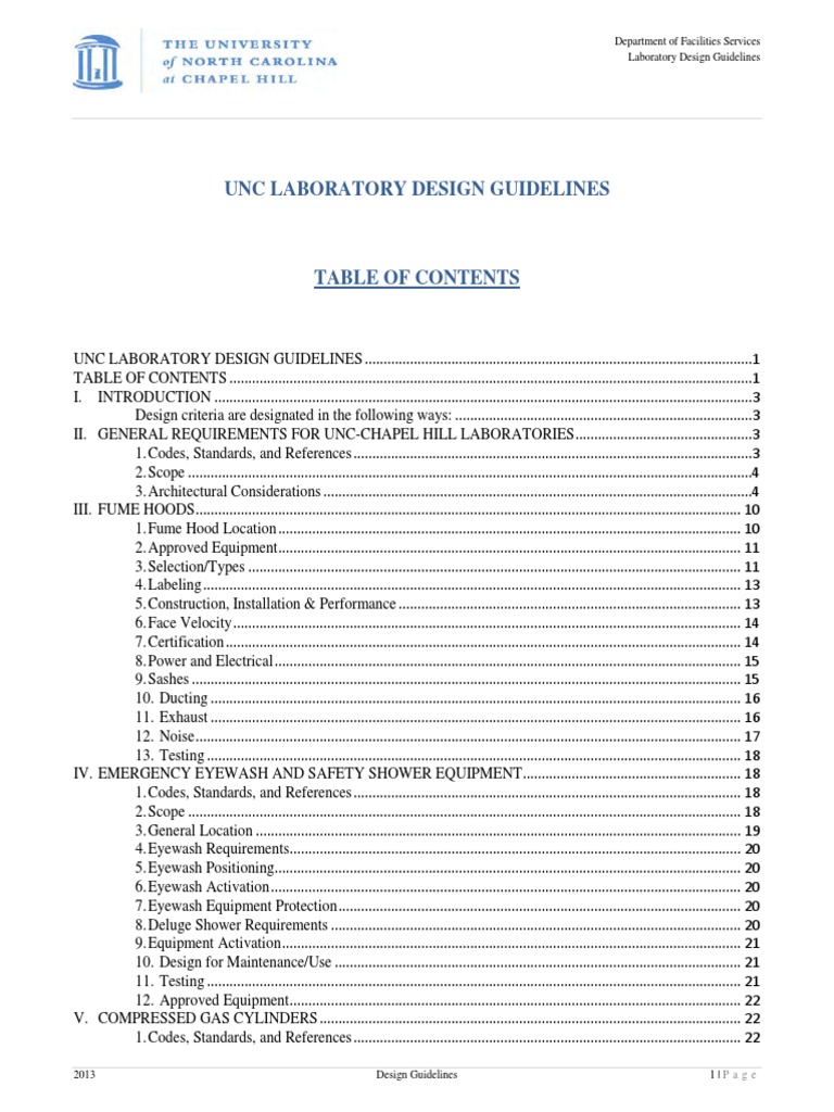 Laboratory Design Guidelines | Download Free PDF | Laboratories ...