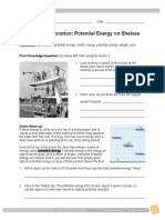 Student Exploration: Potential Energy On Shelves