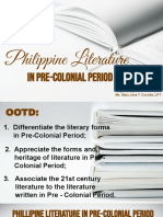 Philippine Literature: in Pre-Colonial Period