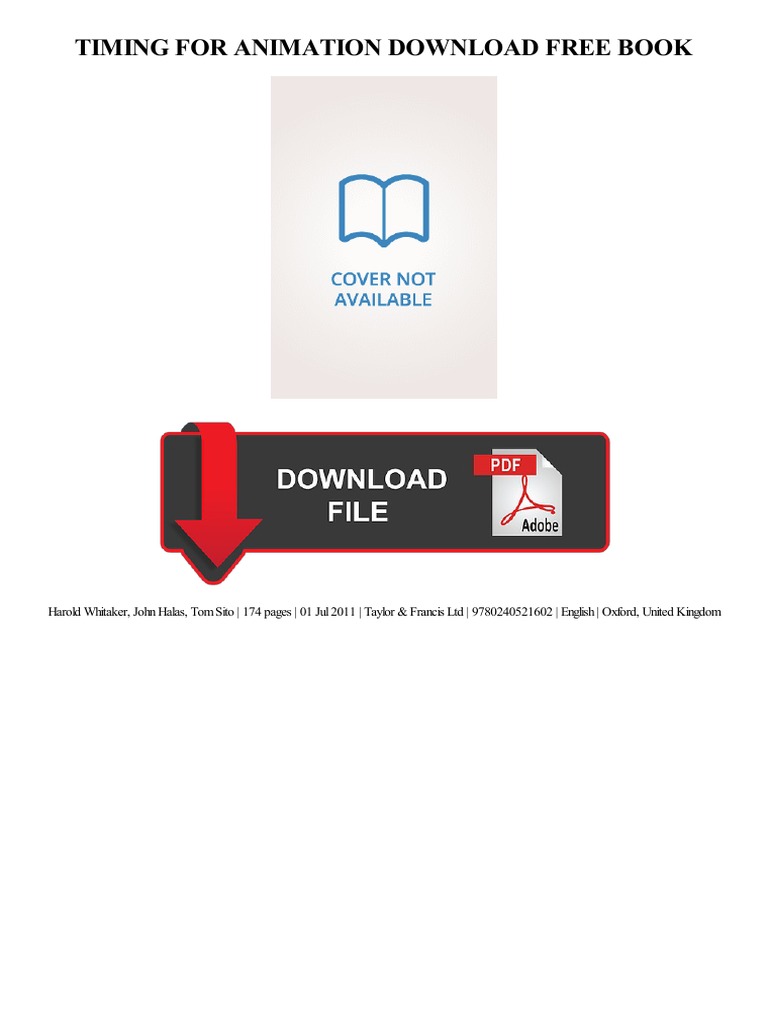 Timing For Animation Download Free Book | PDF | Animation | Computer ...