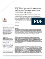 Sleep, Evening Light Exposure and Perceived Stress in Healthy Nulliparous Women in The Third Trimester of Pregnancy