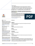 Cost-Effectiveness of Acupuncture Versus Standard Care For Pelvic and Low Back Pain in Pregnancy: A Randomized Controlled Trial