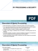 Unit VIII - Query Processing and Security