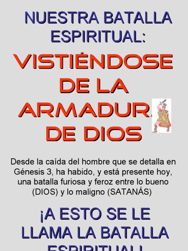 Armadura de Dios en la Batalla Espiritual | PDF | Satán | Demonios