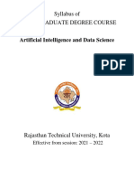 RTU Syllabus for AI & Data Science Degree