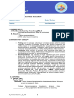 Senior High School-PRACTICAL RESEARCH 1: I. Learning Skills A. Most Essential Learning Competency (MELC)