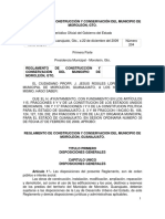 Reglamento de Construccion y Conservacion Del Municipio de Moroleon (Ene 2017)