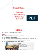 Social Class: Applied Sociology BS Psychology Semester-II