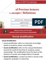 Review of Previous Lectures Concepts / Definitions: Instructor Name: Muhammad Alam Applied Sociology Lecture No. 06