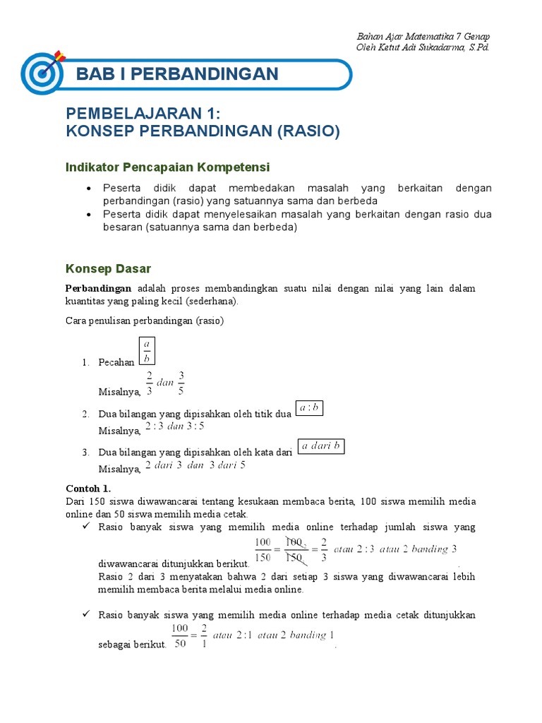Contoh Soal Perbandingan Matematika | PDF
