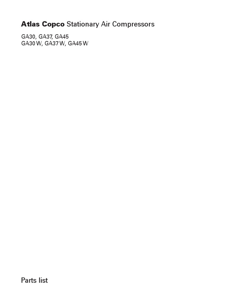 Part List GA37 AII370076 | PDF | Washer (Hardware) | Pipe (Fluid ...