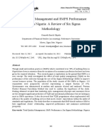 TQM and SMPS Performance Effect in Nigeria With 6 Sigma