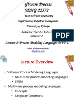 Software Process SENG 22572: Lecture 8: Process Modeling Languages-MVP-L