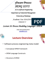 Software Process SENG 22572: Lecture 10: Process Modeling Languages - SPEM