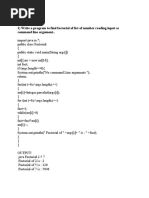 Part-A 1) Write A Program To Find Factorial of List of Number Reading Input As Command Line Argument.