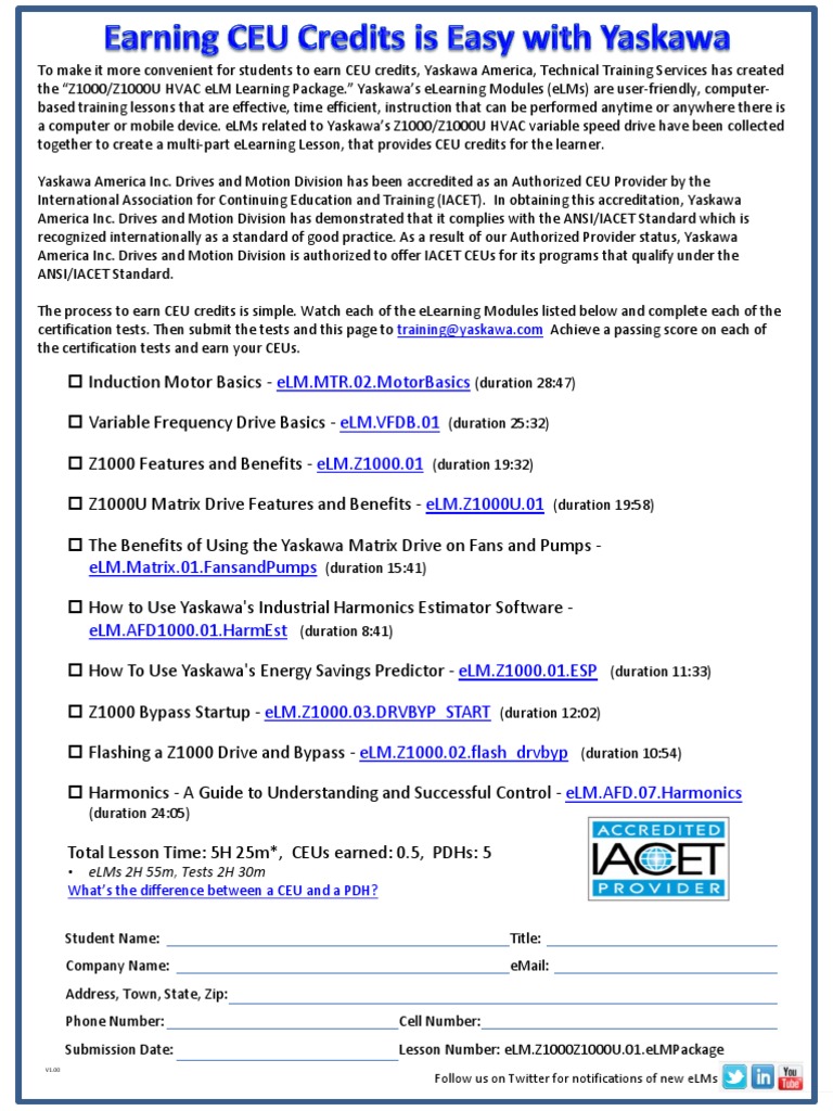 Yaskawa Training Program PDF Educational Technology Computing