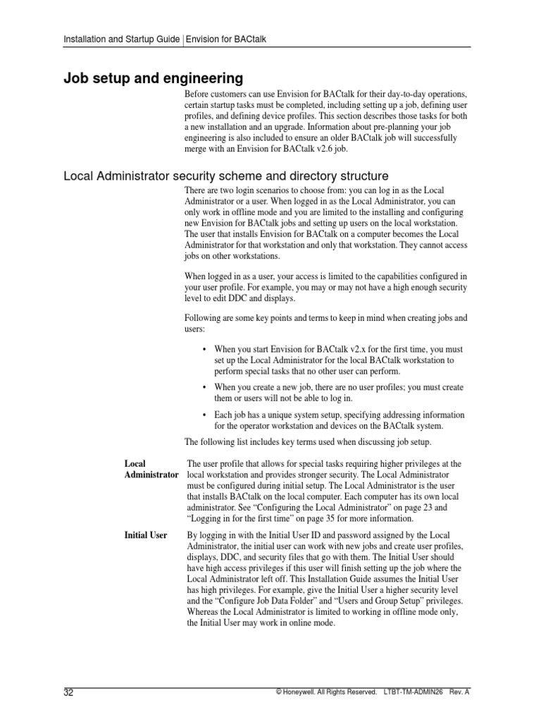 Job Setup and Engineering: Local Administrator | PDF | Login | User ...