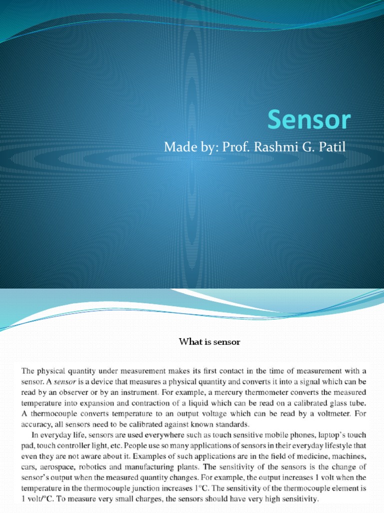 Understanding Sensors and Transducers | PDF | Sensor | Power (Physics)