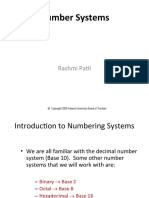 Number Systems: Rashmi Patil