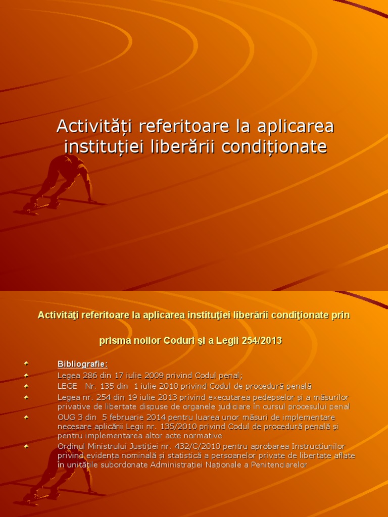 Tema 2 - Activitati Referitoare La Aplicarea Institutiei Liberarii ...