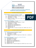 Coursework Options For Research Scholars