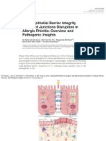 Nasal Epithelial Barrier Integrity and Tight Junctions Disruption in Allergic Rhinitis