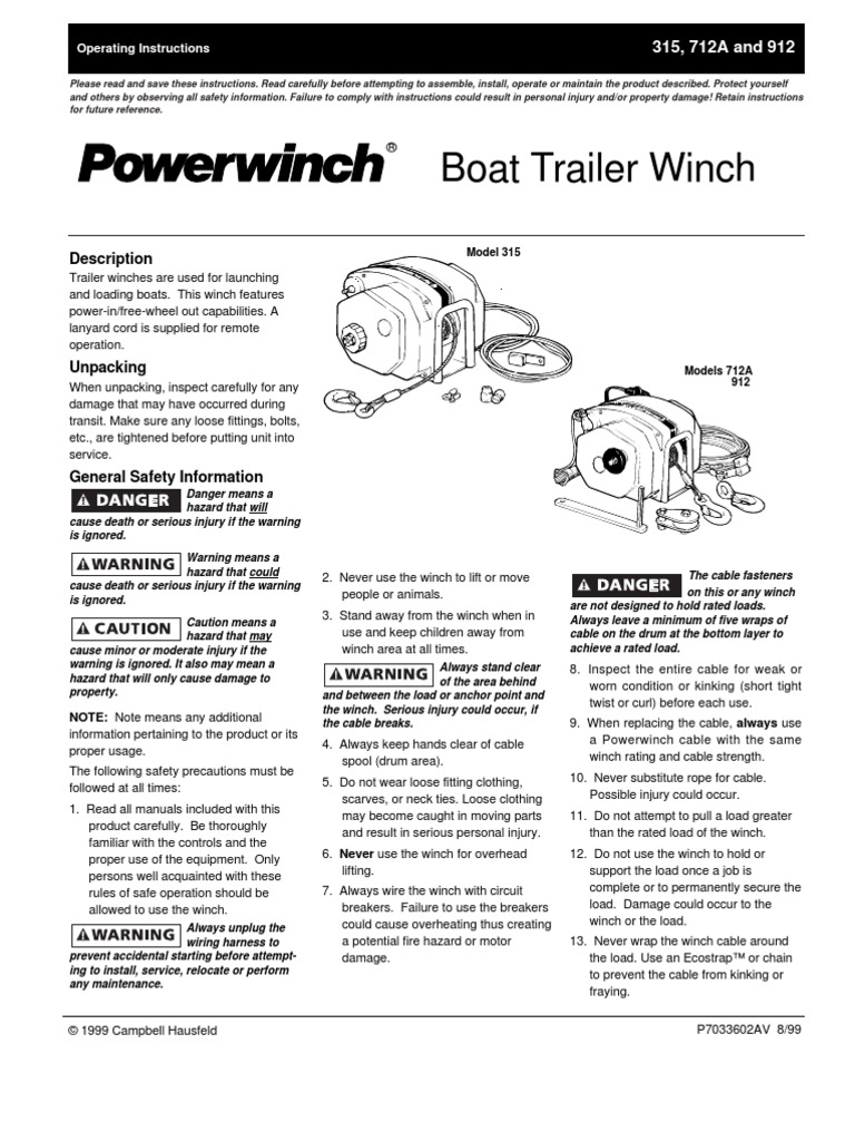 powerwinch 315 Electrical Connector Screw